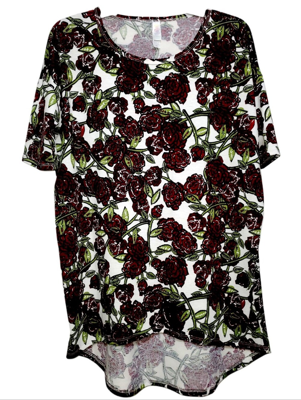 Lularoe IRMA Tunic Size XS Rose Pattern NWOT